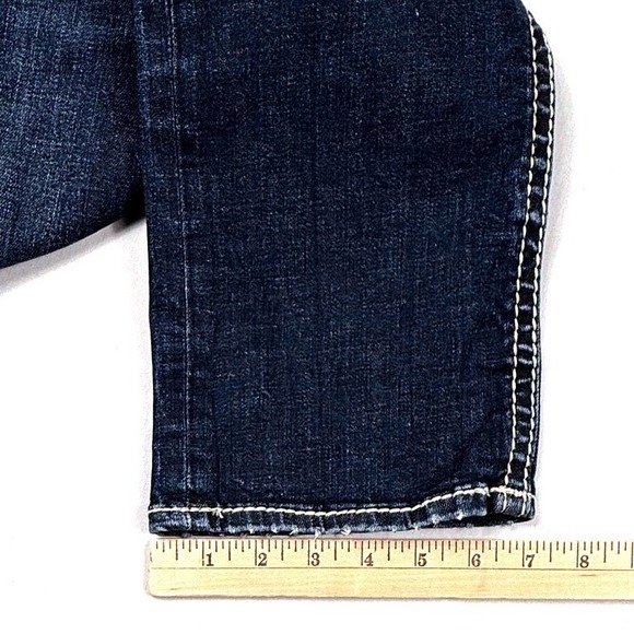 Silver Jeans Co Suki Straight Leg Dark Wash Thick Stitch Denim Jeans W28 L30 - Picture 9 of 9